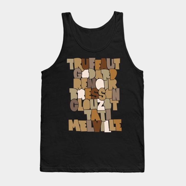 French Cult Movie Directors - nouvelle vague Tank Top by Boogosh